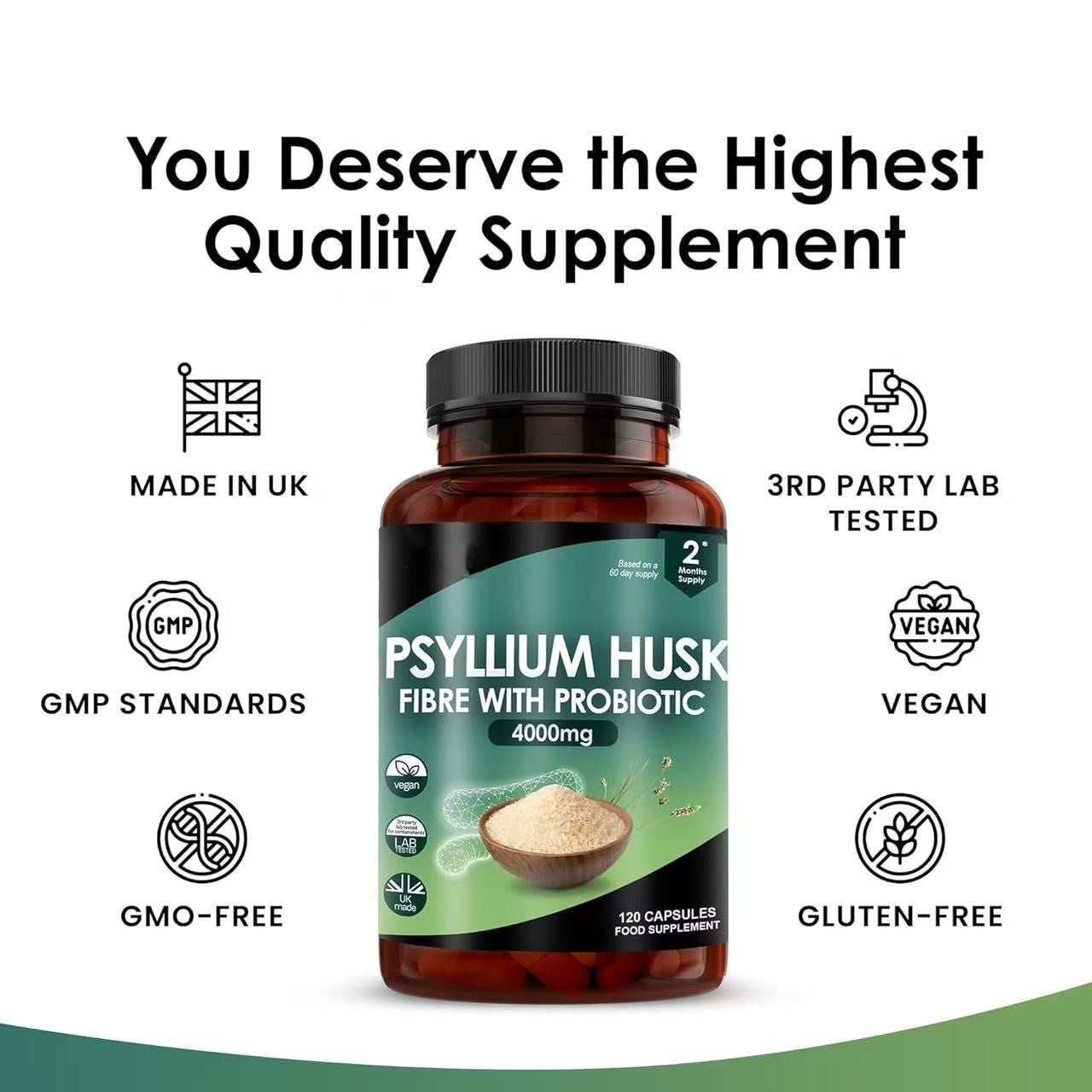 Yang Plantain Seed Shell Capsule Probiotics Supplement