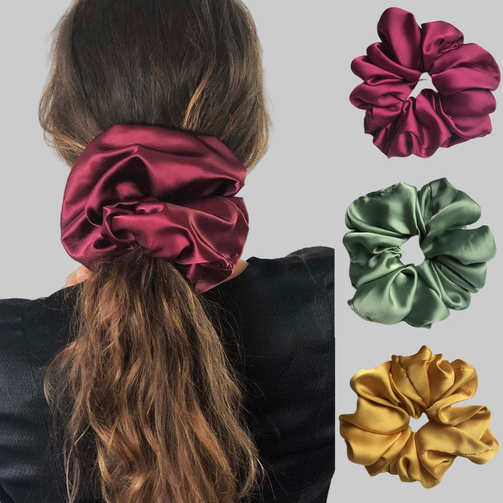 Oversized Smooth Satin Large Intestine Circle Hair Tie (Copy)