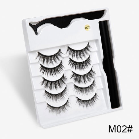 A Pair of Magnetic False Eyelashes with Magnets in Fashion
