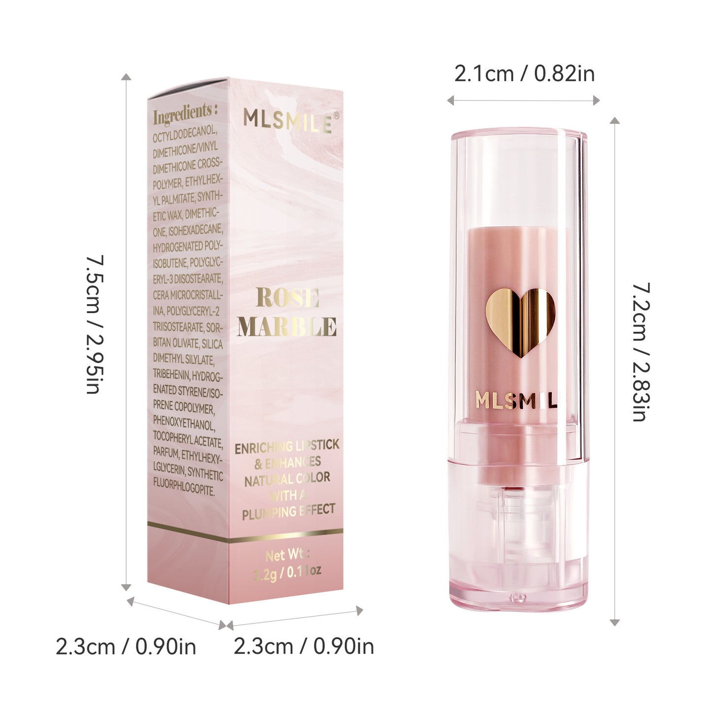 Marble Pattern Matte Lipstick 4 Colors