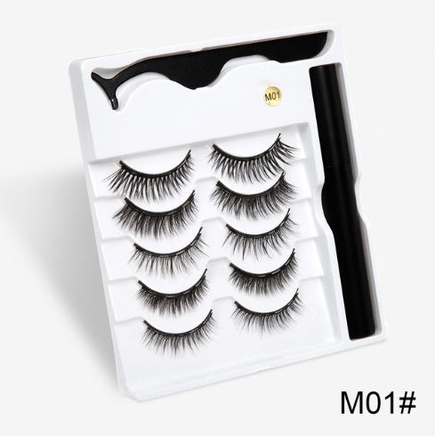 A Pair of Magnetic False Eyelashes with Magnets in Fashion
