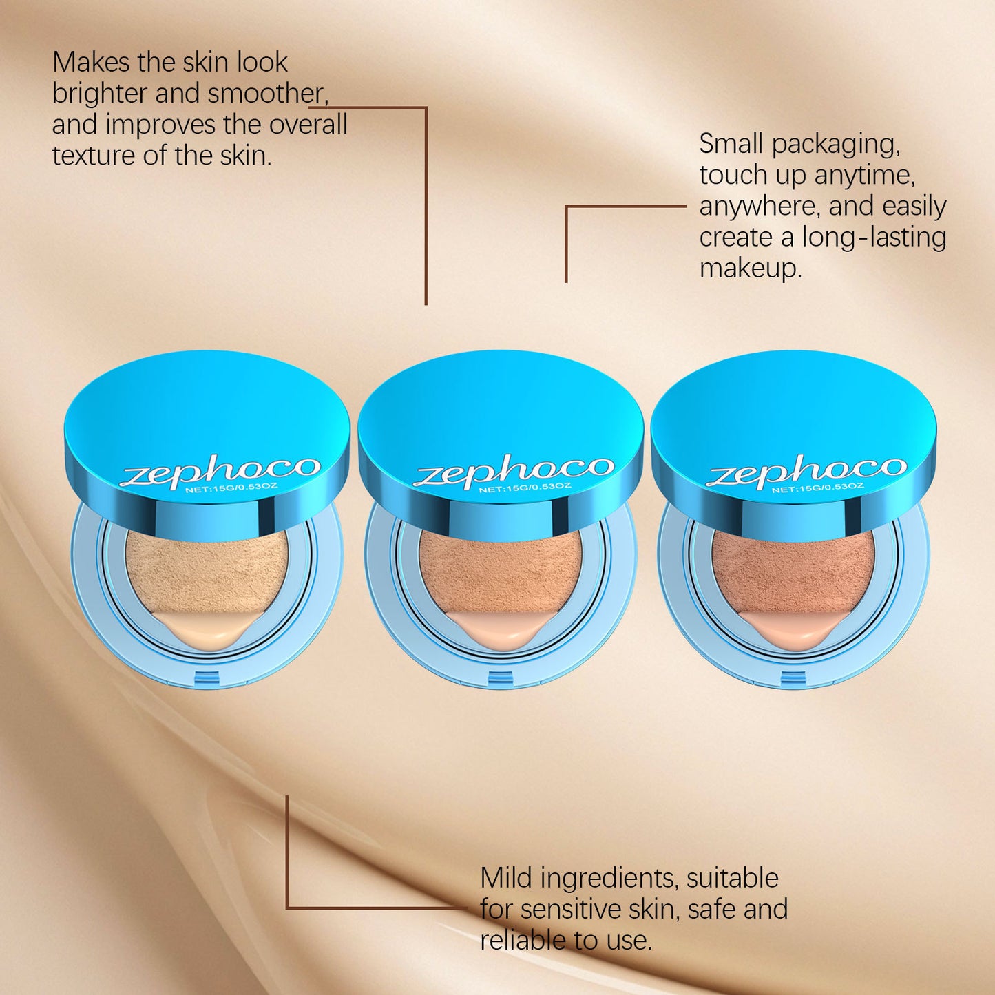 Matte Concealer Air Cushion Cover Skin Light Natural Makeup Feeling Air Cushion