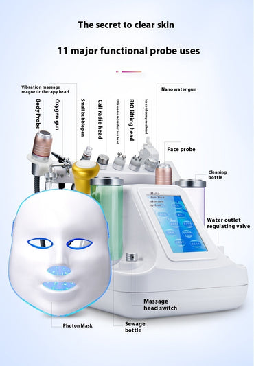 Beauty Instrument Cleaner Face Oxygen Injection Skin Spray Beauty Salon Mesotherapy Color Light Mask Beauty Instrument
