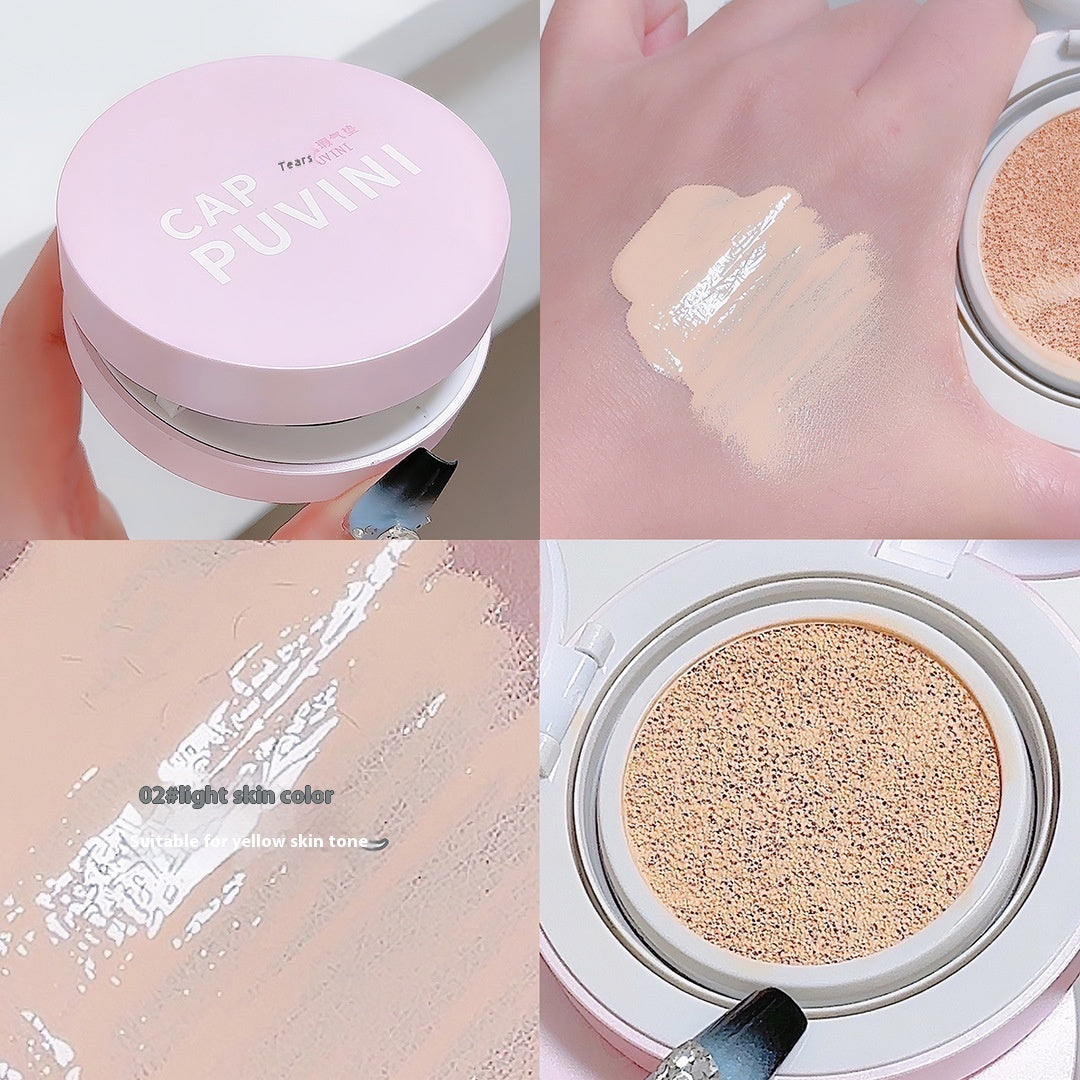 Cappuvini Moisturizing Concealer Makeup Air Cushion Concealer Matte Nude Color Makeup Girlish Style Student Domestic Goods