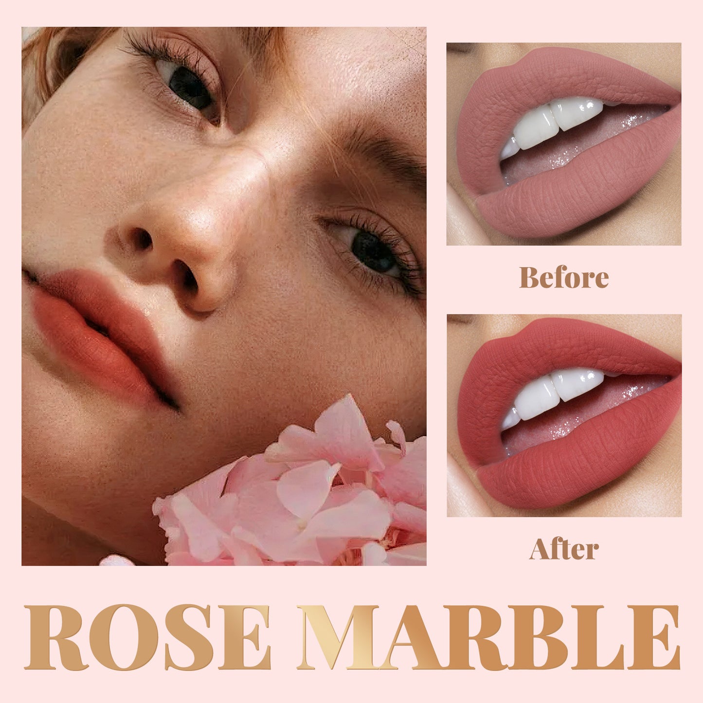 Marble Pattern Matte Lipstick 4 Colors