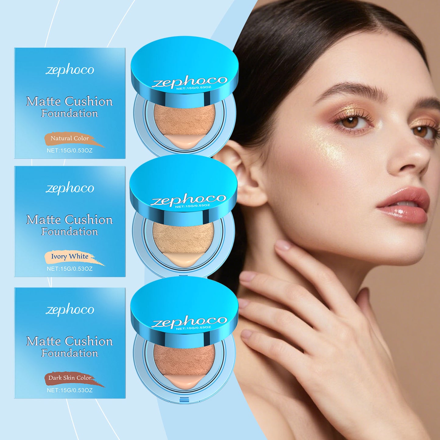 Matte Concealer Air Cushion Cover Skin Light Natural Makeup Feeling Air Cushion
