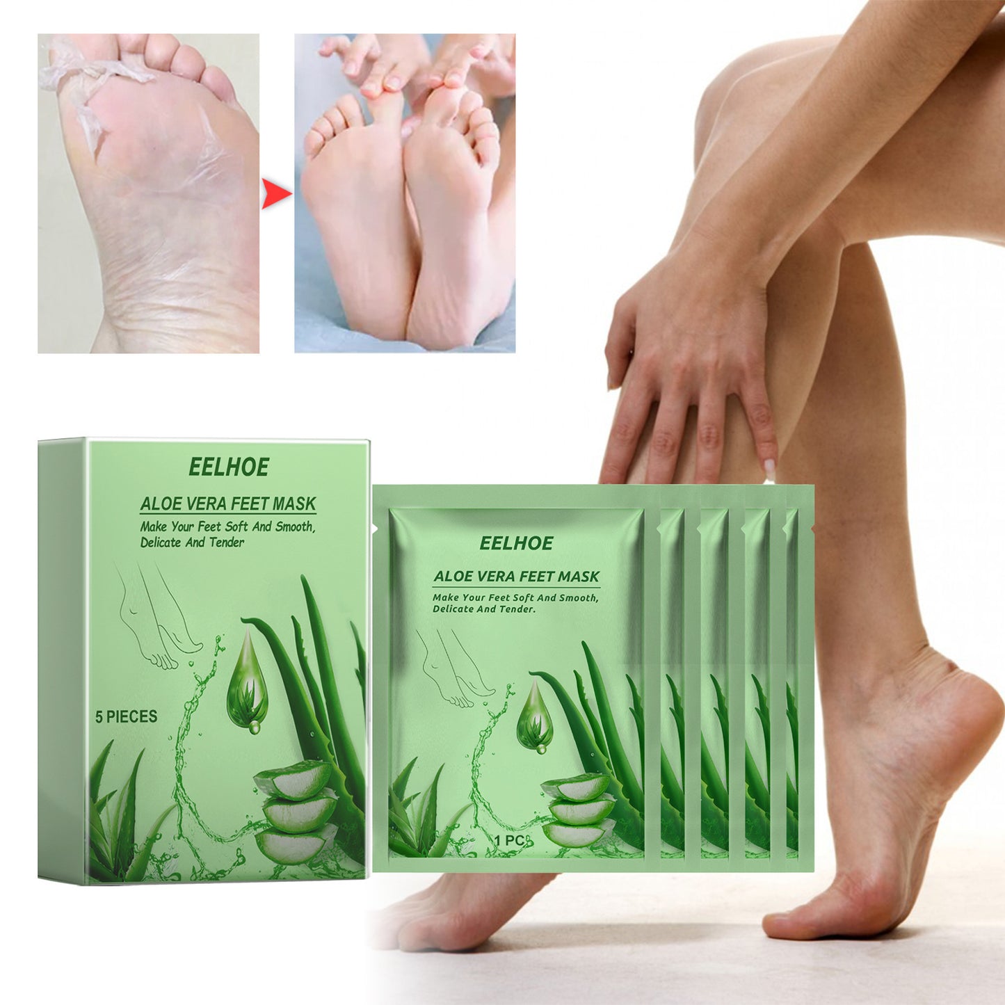 Aloe Foot Mask Moisturizing Skin Rejuvenation And Firming